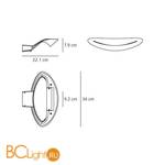 Настенный светильник Artemide Mesmeri Halo Cromo lucido 0916020A - Схема