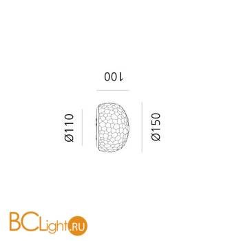 Настенный светильник Artemide Meteorite 1707010A - Схема