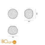 Настенно-потолочный светильник Artemide Meteorite 1701010A - Схема