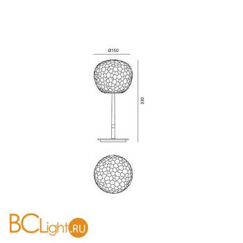 Настольный лампа Artemide Meteorite 1709010A - Схема