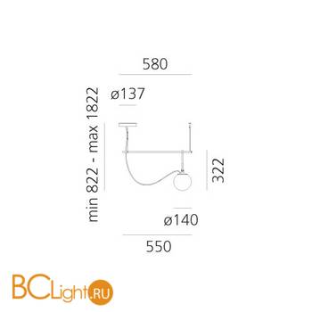 Подвесной светильник Artemide nh 1272010A - Схема