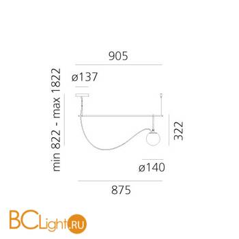 Подвесной светильник Artemide nh 1274010A - Схема