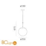 Подвесной светильник Artemide nh 1283010A - Схема