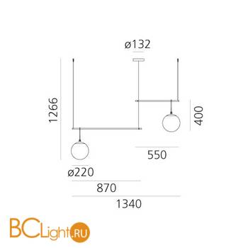 Подвесной светильник Artemide nh 1282010A - Схема