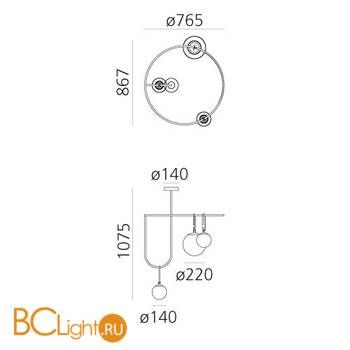 Подвесной светильник Artemide nh 1278010A - Схема
