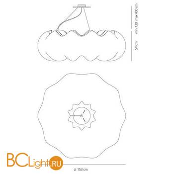 Подвесной светильник Artemide Nuboli 1708010A - Схема