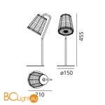 Настольная лампа Artemide Null Vector tavolo blue 0939050A - Схема