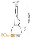 Подвесной светильник Artemide Nur A243490APP - Схема