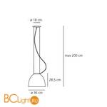 Подвесной светильник Artemide Nur Gloss mini Halo Bianco A244900 - Схема