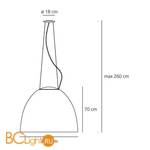 Подвесной светильник Artemide Nur 1618 LED Grigio antracite A243200 - Схема