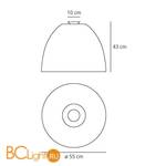 Потолочный светильник Artemide Nur soffitto Halo Alluminio anodizzato A244650 - Схема