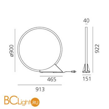 Напольный светильник Artemide O T073030APP - Схема