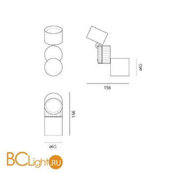 Настенный светильник Artemide Objective 1444010A - Схема