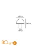 Настольный светильник Artemide Onfale tavolo medio A006500 - Схема