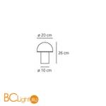 Настольный светильник Artemide Onfale tavolo piccolo A006400 - Схема