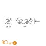 Бра Artemide Pantalica parete 2 Nero C225440 - Схема