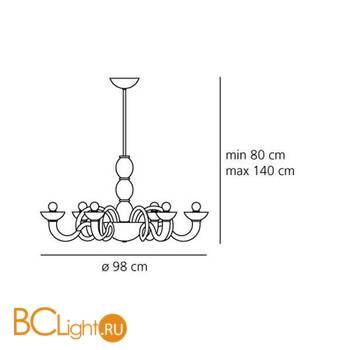 Люстра Artemide Pantalica C234010 - Схема