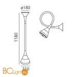 Бра Artemide Pipe 0671W10A - Схема