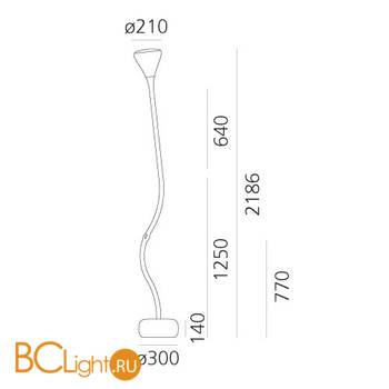 Настольная лампа Artemide Pipe 0670W10A - Схема