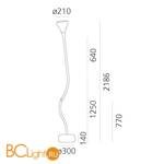 Настольная лампа Artemide Pipe 0670W10A - Схема