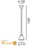 Потолочный светильник Artemide Pipe 0672W10A - Схема