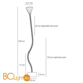 Торшер Artemide Pipe terra 0673010A - Схема
