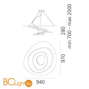 Подвесной светильник Artemide Pirce 1254W10A - Схема
