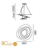 Подвесной светильник Artemide Pirce 1249W10A - Схема