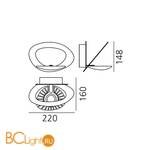 Настенный светильник Artemide Pirce 1248W10A - Схема