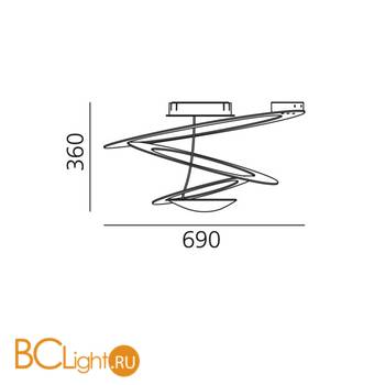 Потолочный светильник Artemide Pirce 1255W10A - Схема