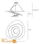 Подвесной светильник Artemide Pirce LED Gold 1254020A - Схема