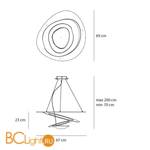 Подвесной светильник Artemide Pirce LED Mini Black 1256030A - Схема