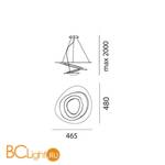 Подвесной светильник Artemide Pirce LED Mirco 1249010A - Схема