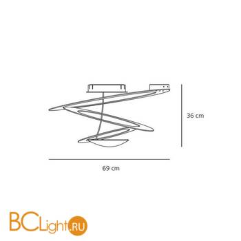 Потолочный светильник Artemide Pirce LED Mini Gold 1255020A - Схема