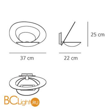 Настенный светильник Artemide Pirce 1240010A - Схема