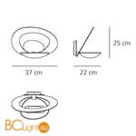Настенный светильник Artemide Pirce 1240010A - Схема
