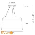 Подвесной светильник Artemide Polinnia White 1658010A - Схема