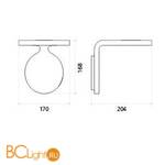 Настенный светильник Artemide Rea 17 1615010A - Схема