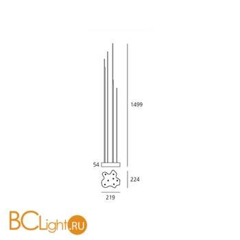 Напольный светильник Artemide Reeds T087300 - Схема