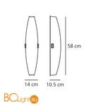 Настенный светильник Artemide Robbia 60 - Halo C222020 - Схема