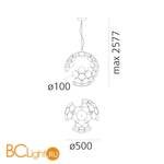 Подвесной светильник Artemide Scopas 1529010APP - Схема