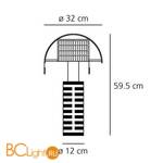 Настольная лампа Artemide Shogun tavolo A000300 - Схема
