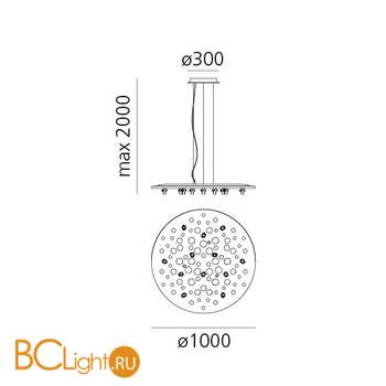 Подвесной светильник Artemide Silent Field 1012340A - Схема