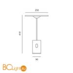 Настольный светильник Artemide Sisifo 1732020A - Схема