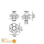 Подвесной светильник Artemide Space Cloud 1728010A - Схема