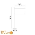 Напольный светильник Artemide Talak 0688510A - Схема