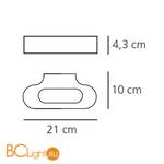 Настенный светильник Artemide Talo parete Halo - White 0613010A - Схема