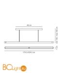 Подвесной светильник Artemide Talo sospensione 240 - 2x54w Non Dimmerabile Silver 0600020A - Схема