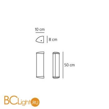 Настенно-потолочный светильник Artemide Telefo 50 A029500 - Схема
