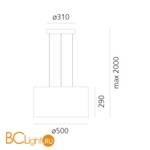 Подвесной светильник Artemide Tian Xia A246700 - Схема